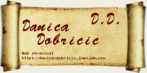 Danica Dobričić vizit kartica